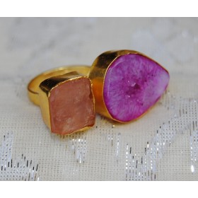 Druzy  Dual Tone Ring 